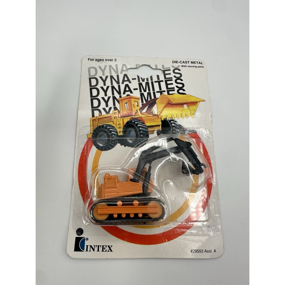 Dyna-Mites Full Track Excavator Die-Cast Metal Scale Model W/ Moving Parts 1991